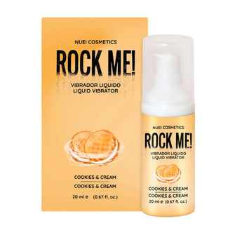 Gel Vibrator Nuei - Rock Me, pentru stimulare clitoris si excitare, cookies and cream, 20ml