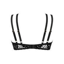 Sutien sexy OBSESSIVE Arienna, din dantela, cupe întărite pentru suport, bretele reglabile, culoare negru, mărime M/L