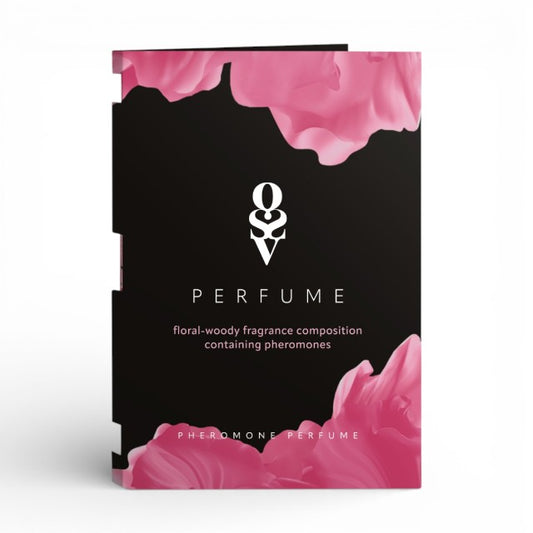 Parfum cu feromoni pentru femei OBSESSIVE Floral-Woody, note de lemn de cașmir, chihlimbar alb și iasomie marocană, roz, 1 ml