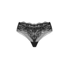 Chilot sexy OBSESSIVE Perisia, din plasă, cu model floral, croială clasică, culoare negru, mărime XS/S