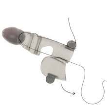 Manșon pentru penis OHMAMA Penis and Testicle Sheath, pentru îngroșare și stimulare, 3 vibratoare bullet incluse, 14 cm, gri