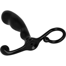 Plug anal OHMAMA cu inel pentru extractie, design ergonomic si silicon moale, lungime inserabila 11.5cm, negru