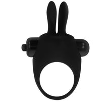 Inel vibrator OHMAMA - RABBIT, pentru penis si stimularea clitorisului, negru