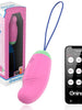 Ou vibrator ONINDER Love Pleasure Fun Colors, control prin aplicație, cu funcție de rotație 360°, din silicon, roz deschis