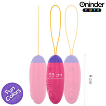 Ou vibrator ONINDER Love Pleasure Fun Colors, control prin aplicație, cu funcție de vibrații în valuri, din silicon, roz intens