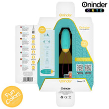 Ou vibrator ONINDER Love Pleasure Fun Colors, control prin aplicație, cu funcție de vibrații în valuri, din silicon, albastru deschis