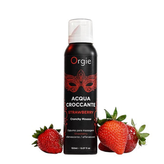 Spuma Orgie - Acqua Croccante, pentru masaj erotic, cu aroma de capsuni, 150 ml