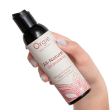 Lubrifiant cu aromă ORGIE All-Natural Strawberry, pe bază de apă, formulă naturală, aromă de căpșuni, 150 ml