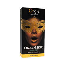 Spray pentru sex oral adânc ORGIE Oral Ease Deepthroat, cu aromă de mentă, 15 ml