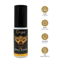 Spray pentru sex oral adânc ORGIE Oral Ease Deepthroat, cu aromă de mentă, 15 ml