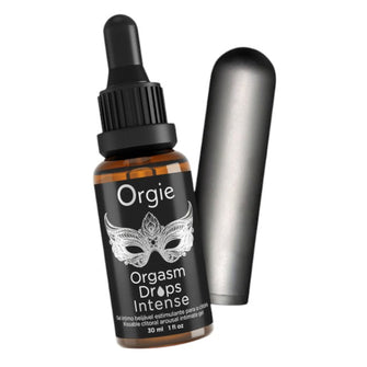 Set ORGIE Orgasmic Bullet, gel intim Orgasm Drops Intense cu efect de răcire și încălzire + vibrator bullet cu 10 funcții de vibrație (gri)
