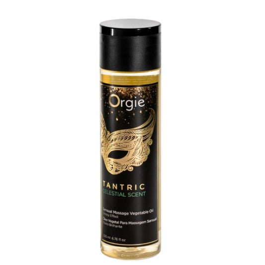 Ulei pentru masaj ORGIE Tantric Celestial Scent, formulă naturală cu ulei de argan, aromă de kiwi și căpșuni, 200 ml