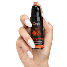 Cremă ORGIE Piranha, susține erecțiile puternice și de durată, cu efect de încălzire, conține ulei de pește Piranha și Ginseng, 15 ml