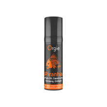 Cremă ORGIE Piranha, susține erecțiile puternice și de durată, cu efect de încălzire, conține ulei de pește Piranha și Ginseng, 15 ml