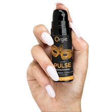 Gel intim ORGIE Pulse, susține stimularea clitoridiană, cu efect de răcire, senzații de furnicături și pulsații, aromă ice caramel, 15 ml