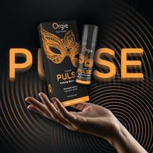 Gel intim ORGIE Pulse, susține stimularea clitoridiană, cu efect de răcire, senzații de furnicături și pulsații, aromă ice caramel, 15 ml