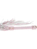 Bici OUCH! Flogger - Paris Collection, pentru jocuri erotice BDSM, din piele îmbinată, culoare roz cu auriu