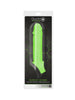 Manșon realist pentru penis OUCH! Glow In The Dark Penis Sleeve 6.3”, cu inel pentru testicule, 15.5 cm, verde fosforescent