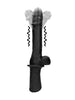 Vibrator OUCH! Handheld Vibrating and Thrusting Dildo, design realist cu mâner, funcții de penetrare automată și vibrație, negru