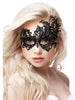 Mască OUCH! Royal Black Lace, pentru jocuri erotice, din dantelă, culoare negru, mărime universală