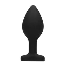 Plug anal OUCH! Regular Diamond Heart Butt Plug, bază în formă de inimă cu cristal, din silicon flexibil, diametru 2.8 cm (mic)
