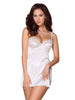 Lenjerie 2 piese chemise Obsessive 871, alb, S/M