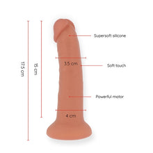 Dildo Oninder App, control prin aplicatie, 9 functii de vibrare, culoare naturala, 17.5 cm