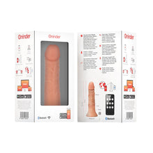 Dildo Oninder App, control prin aplicatie, 9 functii de vibrare, culoare naturala, 17.5 cm