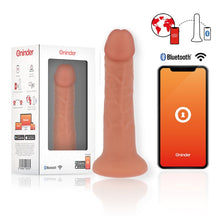 Dildo Oninder App, control prin aplicatie, 9 functii de vibrare, culoare naturala, 17.5 cm