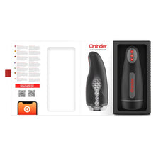 Masturbator Oninder App, control prin aplicatie, 10 functii de vibratie, 25 cm, negru