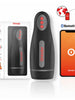Masturbator Oninder App, control prin aplicatie, 10 functii de vibratie, 25 cm, negru