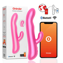 Vibrator tip rabbit, ONINDER - Oslo, pentru stimulare multipla prin rotatii cu 10 niveluri de vibratie, incarcare USB, din slicon, culoare Roz, 23 cm