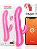 Vibrator tip rabbit, ONINDER - Oslo, pentru stimulare multipla prin rotatii cu 10 niveluri de vibratie, incarcare USB, din slicon, culoare Roz, 23 cm