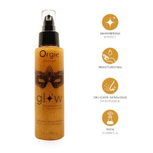 Ulei pentru corp Orgie - Glow Shimmering, particulele fine de sclipici, 110 ml