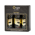 Set ulei masaj Orgie - Tantric, pentru corp, cu arome de vin alb, orhidee, fructe de padure, kiwi si capsuni, 3 x 30 ml