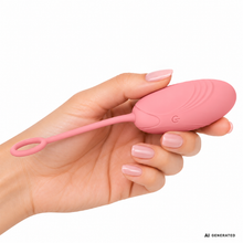 Ou vibrator LOVELINE Ultra Soft Silicone Egg Vibrator with Remote Control, control prin telecomandă, 10 funcții de vibrație, roz