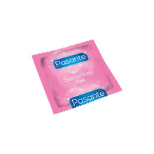 Prezervative PASANTE Sensitive Feel, din latex, ultra-subțiri și rezistente, diametru 52 mm, 144 bucăți