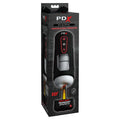 Masturbator automat PDX ELITE Milk Me Hotter, funcție de încălzire și penetrare automată, 10 funcții de vibrație, negru