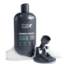 Masturbator PDX PLUS+ Discreet Stroker Soothing Scrub, în formă de gel de duș, simulare vaginală realistă, culoarea pielii