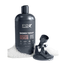 Masturbator PDX PLUS+ Discreet Stroker Soothing Scrub, în formă de gel de duș, simulare vaginală realistă, maro