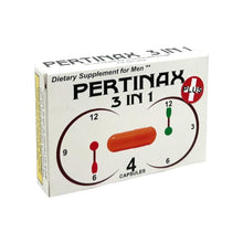 Capsule PERTINAX Plus 3 in 1, pentru erecții puternice și de durată, formulă naturală cu ginseng, 4 capsule