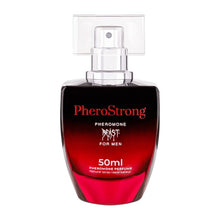 Parfum cu feromoni PHEROSTRONG Beast, pentru bărbați, cu note de piper picant, mentă și lemn de santal, 50 ml