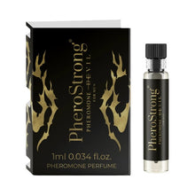 Mostră parfum cu feromoni PHEROSTRONG Devil, pentru bărbați, cu note de piper negru, cacao și salvie, 1 ml