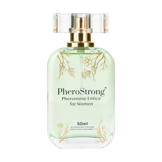Parfum cu feromoni PHEROSTRONG Entice, pentru femei, cu note de zambilă de apă, cedru și patchouli, 50 ml