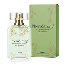 Parfum cu feromoni PHEROSTRONG Entice, pentru femei, cu note de zambilă de apă, cedru și patchouli, 50 ml
