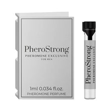 Mostră parfum cu feromoni PHEROSTRONG Exclusive For Men, pentru bărbați, note de bergamotă, piper și lavandă, 1 ml