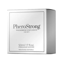 Parfum cu feromoni PHEROSTRONG Exclusive For Men, pentru bărbați, note de bergamotă, piper și lavandă, 50 ml
