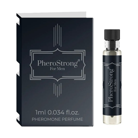 Mostră parfum cu feromoni PHEROSTRONG For Men, pentru bărbați, note de grepfrut, iasomie și patchouli, 1 ml