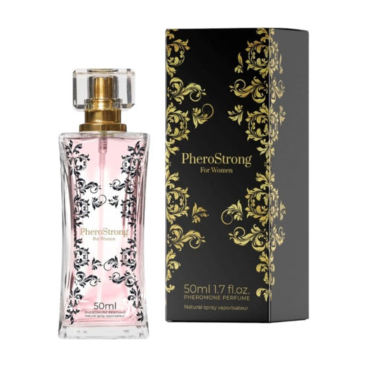 Parfum cu feromoni PHEROSTRONG For Women, pentru femei, cu note de mosc, iasomie și lămâie, 50 ml