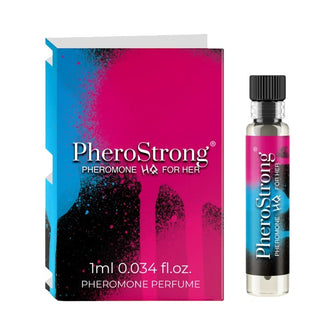Mostră parfum cu feromoni PHEROSTRONG HQ, pentru femei, note de floare de portocal, iasomie și vanilie de Madagascar, 1 ml